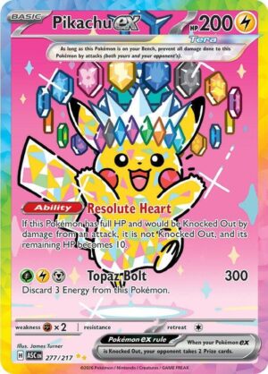 Pikachu ex - 277/217 - 277/217: ME: Ascended Heroes