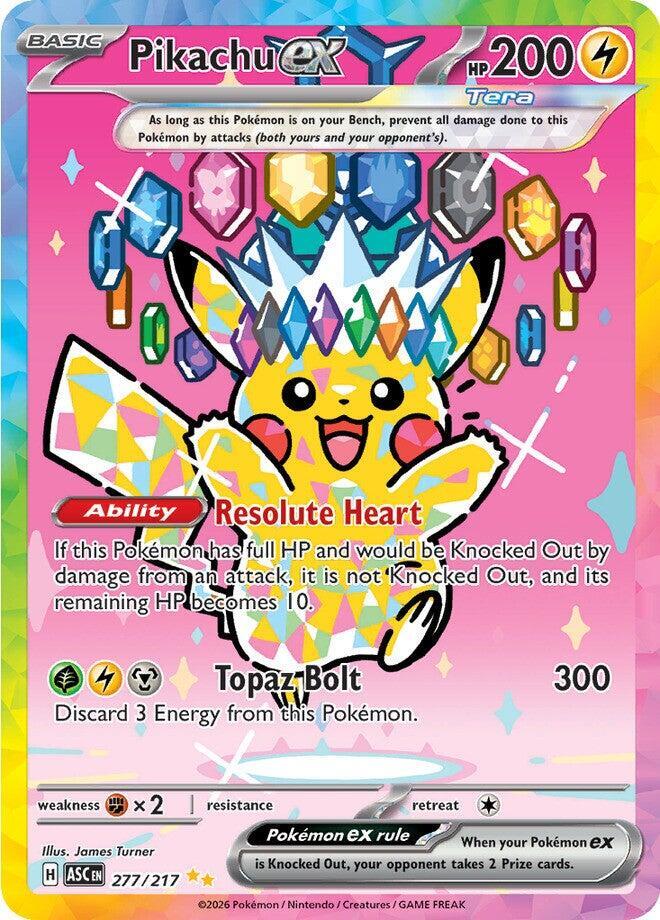 Pikachu ex - 277/217 - 277/217: ME: Ascended Heroes