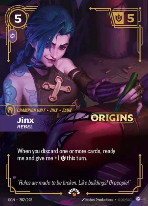 Jinx - Rebel: Riftbound Organized Play Promotional Cards
