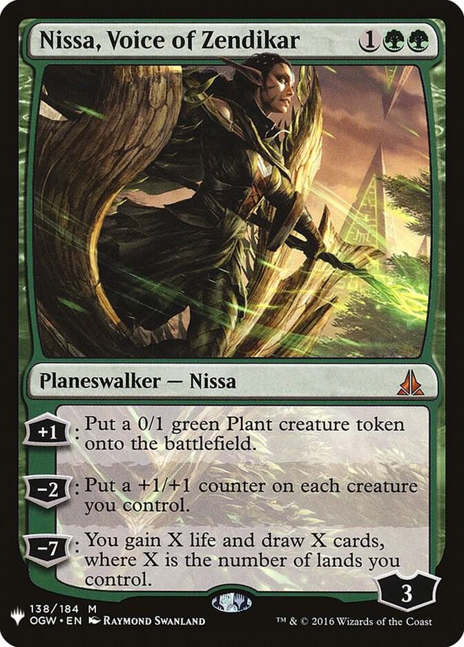Nissa, Voice of Zendikar - 138: The List Reprints