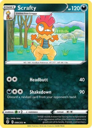 Scrafty - 099/203: SWSH07: Evolving Skies