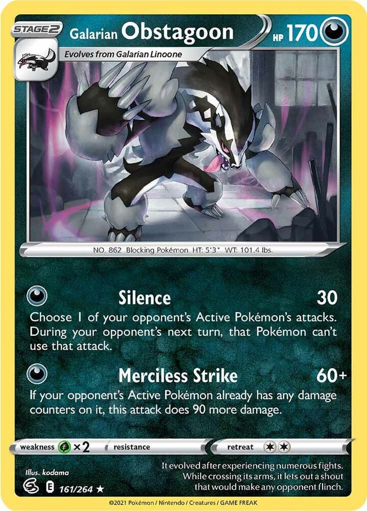 Galarian Obstagoon - 161/264: SWSH08: Fusion Strike