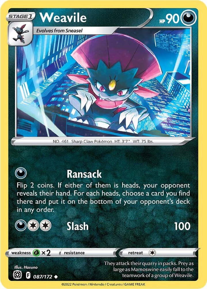 Weavile - 087/172: SWSH09: Brilliant Stars
