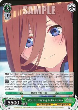 Intensive Training, Miku Nakano - 5HY/W90-E034 U: The Quintessential Quintuplets 2