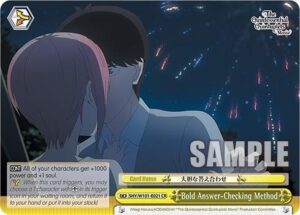 Bold Answer-Checking Method - 5HY/W101-E021 CR: The Quintessential Quintuplets Movie