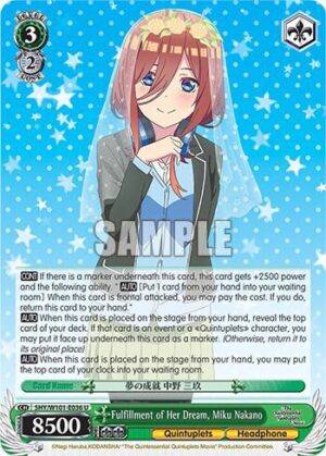 Fulfillment of Her Dream, Miku Nakano - 5HY/W101-E036 U: The Quintessential Quintuplets Movie