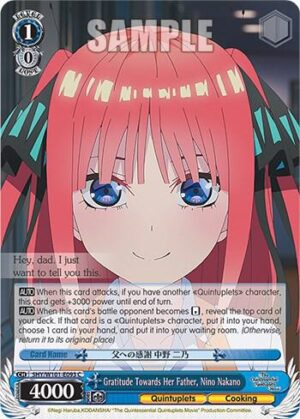 Gratitude Towards Her Father, Nino Nakano - 5HY/W101-E093 C: The Quintessential Quintuplets Movie