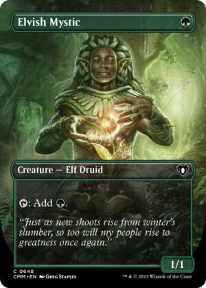 Elvish Mystic (Borderless) - 648: Commander Masters