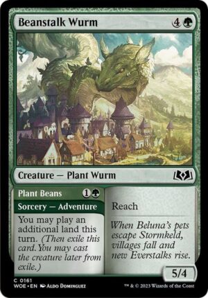 Beanstalk Wurm // Plant Beans - 161: Wilds of Eldraine