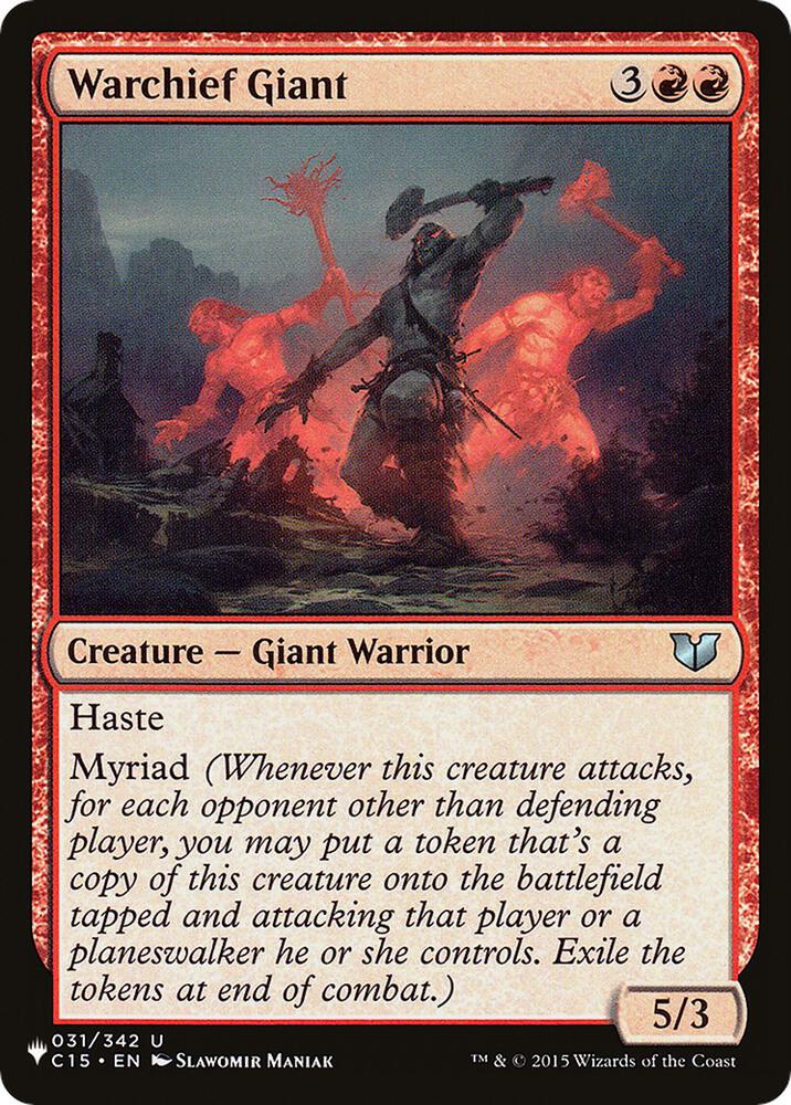 Warchief Giant - 031/342: The List Reprints