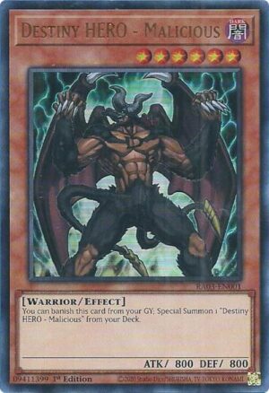 Destiny HERO - Malicious (UR) - RA03-EN001: Quarter Century Bonanza