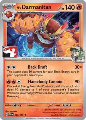 N's Darmanitan - 027/159 - 027/159: Prize Pack Series Cards