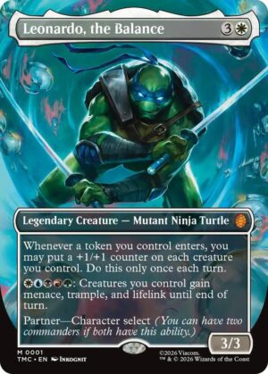 Leonardo, the Balance (0001) (Borderless) - 1: Commander: Teenage Mutant Ninja Turtles
