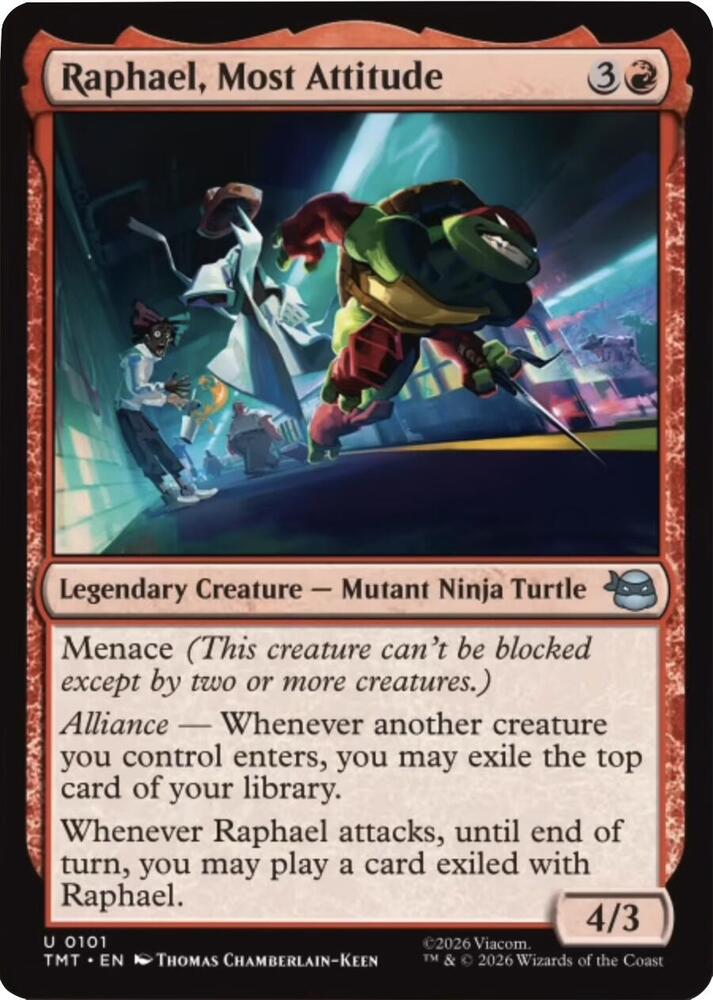 Raphael, Most Attitude - 101: Teenage Mutant Ninja Turtles