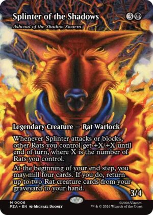 Splinter of the Shadows - Ashcoat of the Shadow Swarm (Borderless) - 6: Teenage Mutant Ninja Turtles Eternal-Legal
