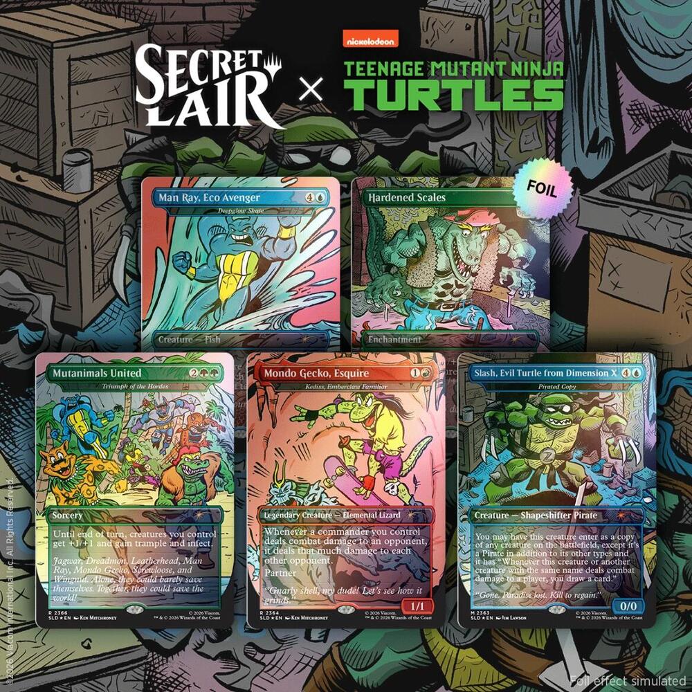 Secret Lair Drop: Secret Lair x Teenage Mutant Ninja Turtles: The Mighty Mutanimals - Traditional Foil Edition: Secret Lair Drop Series