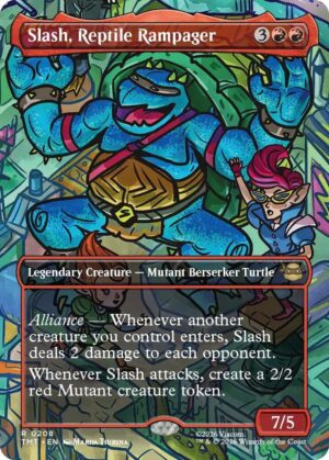 Slash, Reptile Rampager (Borderless) - 208: Teenage Mutant Ninja Turtles