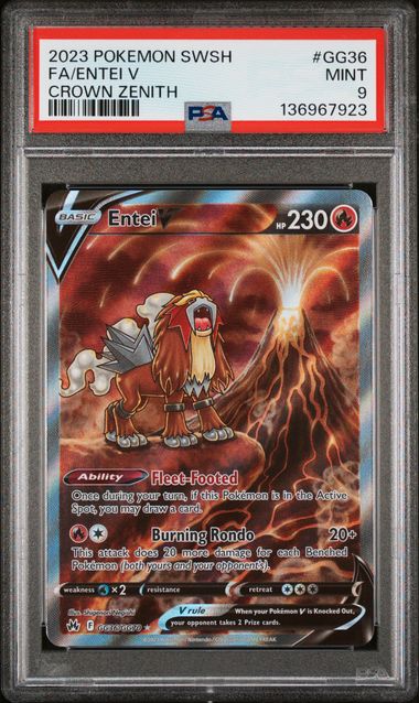 Entei V - Crown Zenith: Galarian Gallery (CRZ:GG) PSA 9