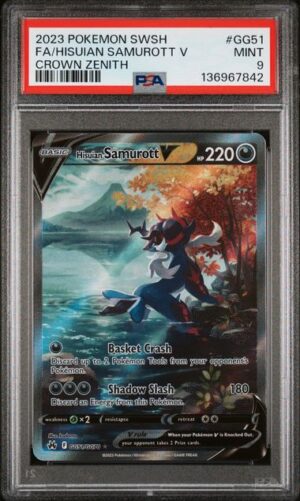 Hisuian Samurott V - GG51/GG70: PSA 9