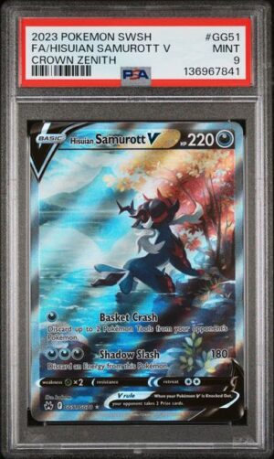 Hisuian Samurott V - GG51/GG70: PSA 9