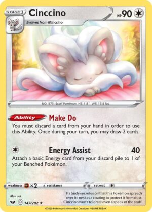 Cinccino - 147/202: SWSH01: Sword & Shield Base Set