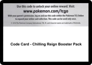Code Card - Chilling Reign Booster Pack: SWSH06: Chilling Reign