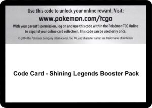 Code Card - Shining Legends Booster Pack: Shining Legends
