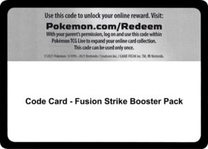Code Card - Fusion Strike Booster Pack: SWSH08: Fusion Strike
