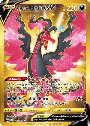 Galarian Moltres V (Secret) - 183/172: SWSH09: Brilliant Stars