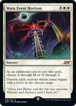 Main Event Horizon - 19: Unfinity