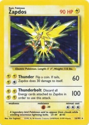 Zapdos - 016/102: Base Set (LP)