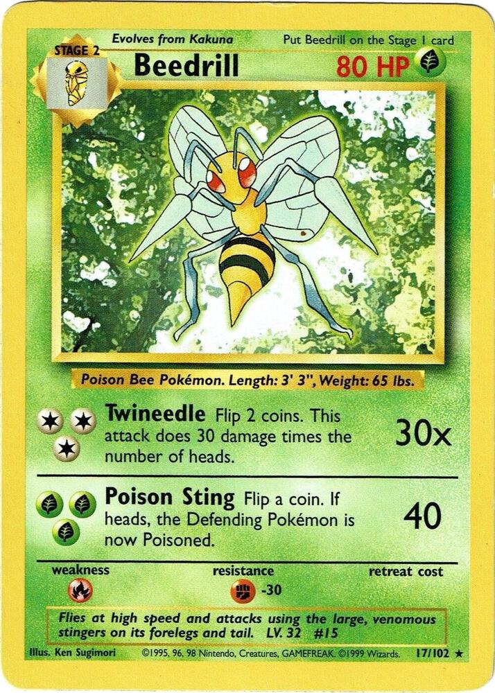 Beedrill - 017/102: Base Set (LP)