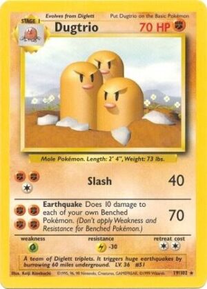 Dugtrio - 019/102: Base Set (LP)