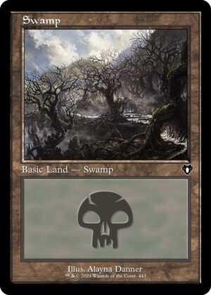 Swamp (443) (Retro Frame) - 443: Commander Masters