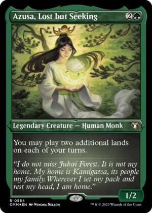 Azusa, Lost but Seeking (Foil Etched) - 554: Commander Masters