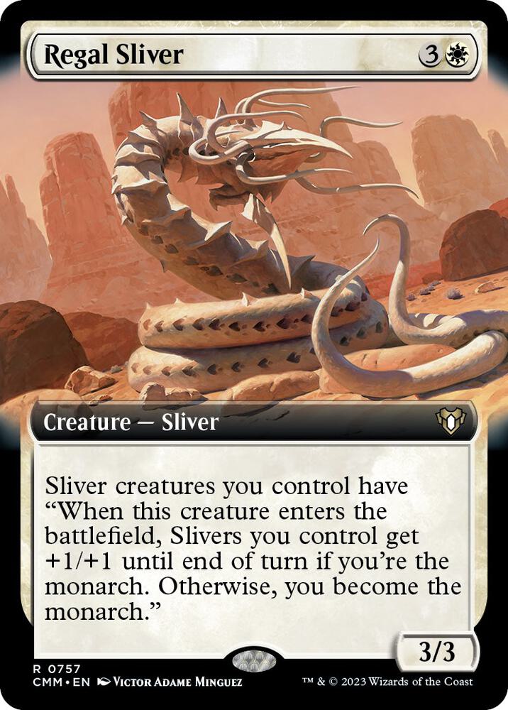 Regal Sliver (Extended Art) - 757: Commander Masters