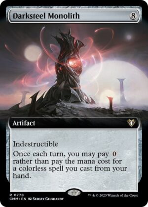Darksteel Monolith (Extended Art) - 778: Commander Masters