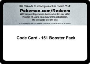Code Card - 151 Booster Pack: SV: Scarlet & Violet 151