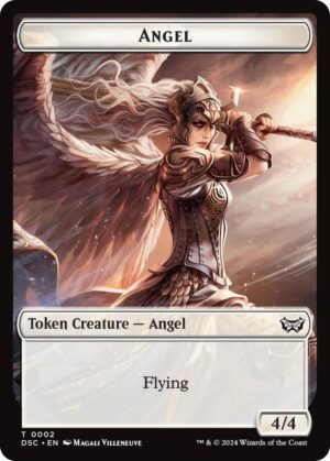 Angel // Treasure Double-Sided Token - 2 // 15: Commander: Duskmourn: House of Horror