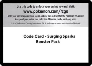 Code Card - Surging Sparks Booster Pack: SV08: Surging Sparks