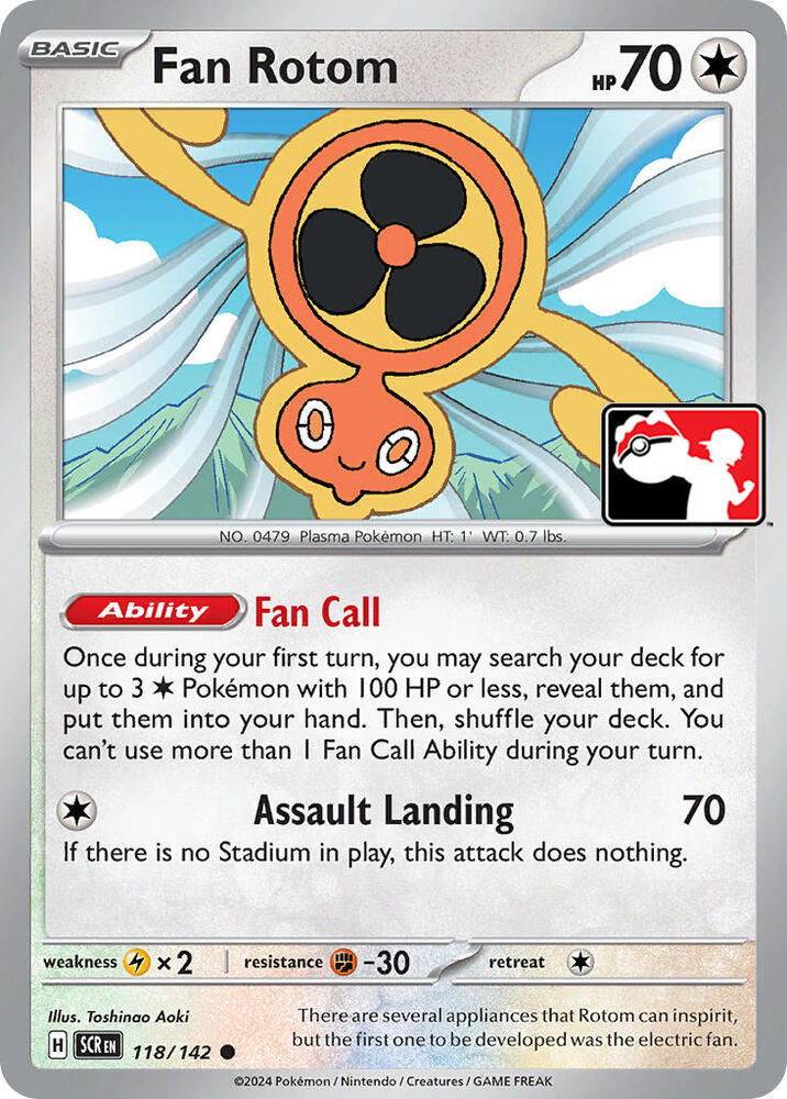 Fan Rotom - 118/142: Prize Pack Series Cards