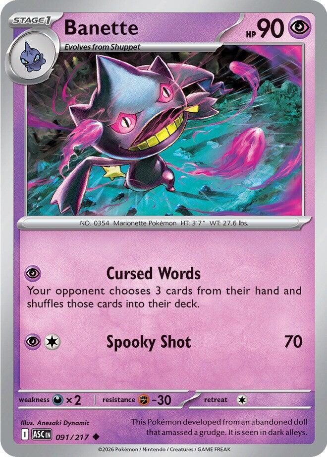 Banette - 091/217 - 091/217: ME: Ascended Heroes