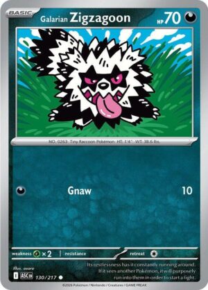 Galarian Zigzagoon - 130/217: ME: Ascended Heroes