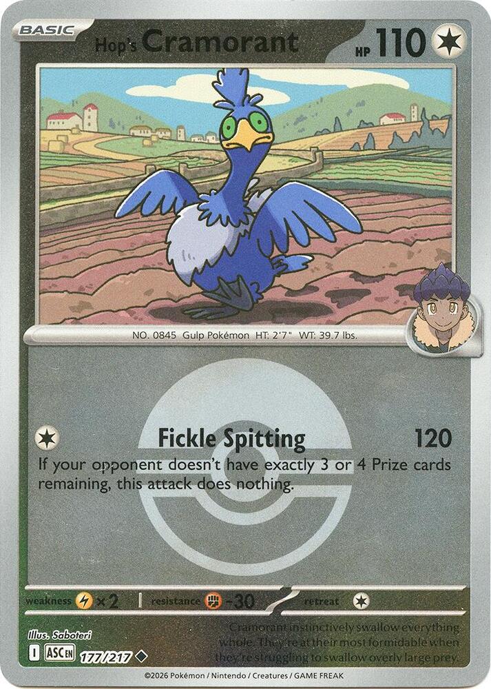Hop's Cramorant (Poke Ball) - 177/217: ME: Ascended Heroes