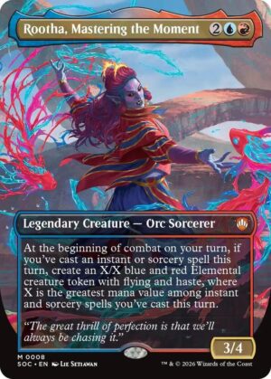 Rootha, Mastering the Moment (Borderless) - 8: Commander: Secrets of Strixhaven
