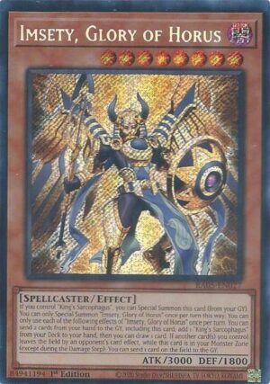 Imsety, Glory of Horus (Secret Rare) - RA05-EN027: Rarity Collection 5