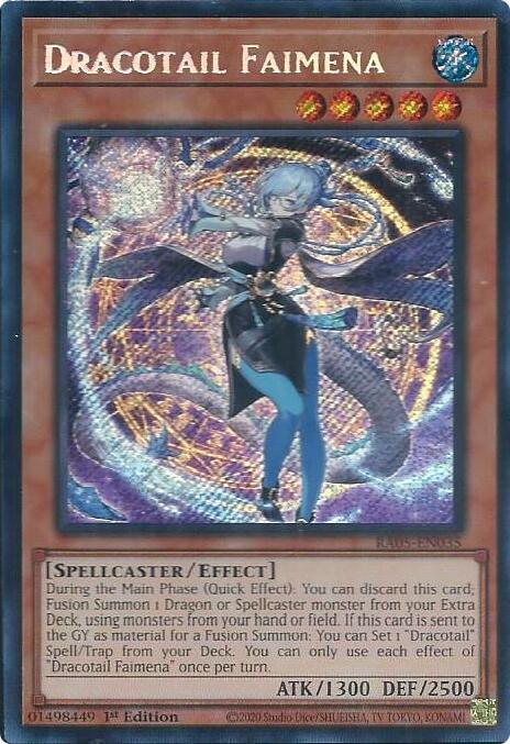 Dracotail Faimena (Secret Rare) - RA05-EN035: Rarity Collection 5
