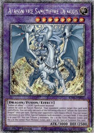 Albion the Sanctifire Dragon (Platinum Secret Rare) - RA05-EN037: Rarity Collection 5