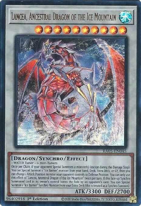 Lancea, Ancestral Dragon of the Ice Mountain (Ultra Rare) - RA05-EN045: Rarity Collection 5