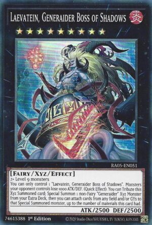 Laevatein, Generaider Boss of Shadows - RA05-EN051: Rarity Collection 5
